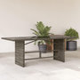 Voir la diapositive 1 : VIDAXL Table de jardin dessus en verre gris 190x80x74cm resine tressee