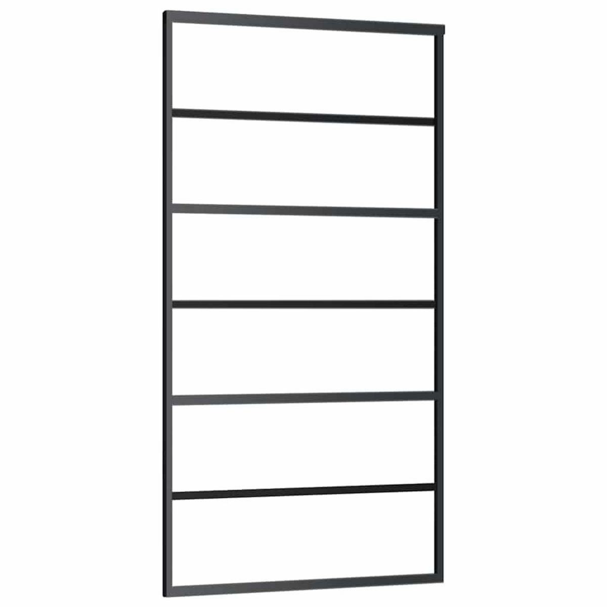 VIDAXL Porte coulissante et quincaillerie ESG verre et aluminium