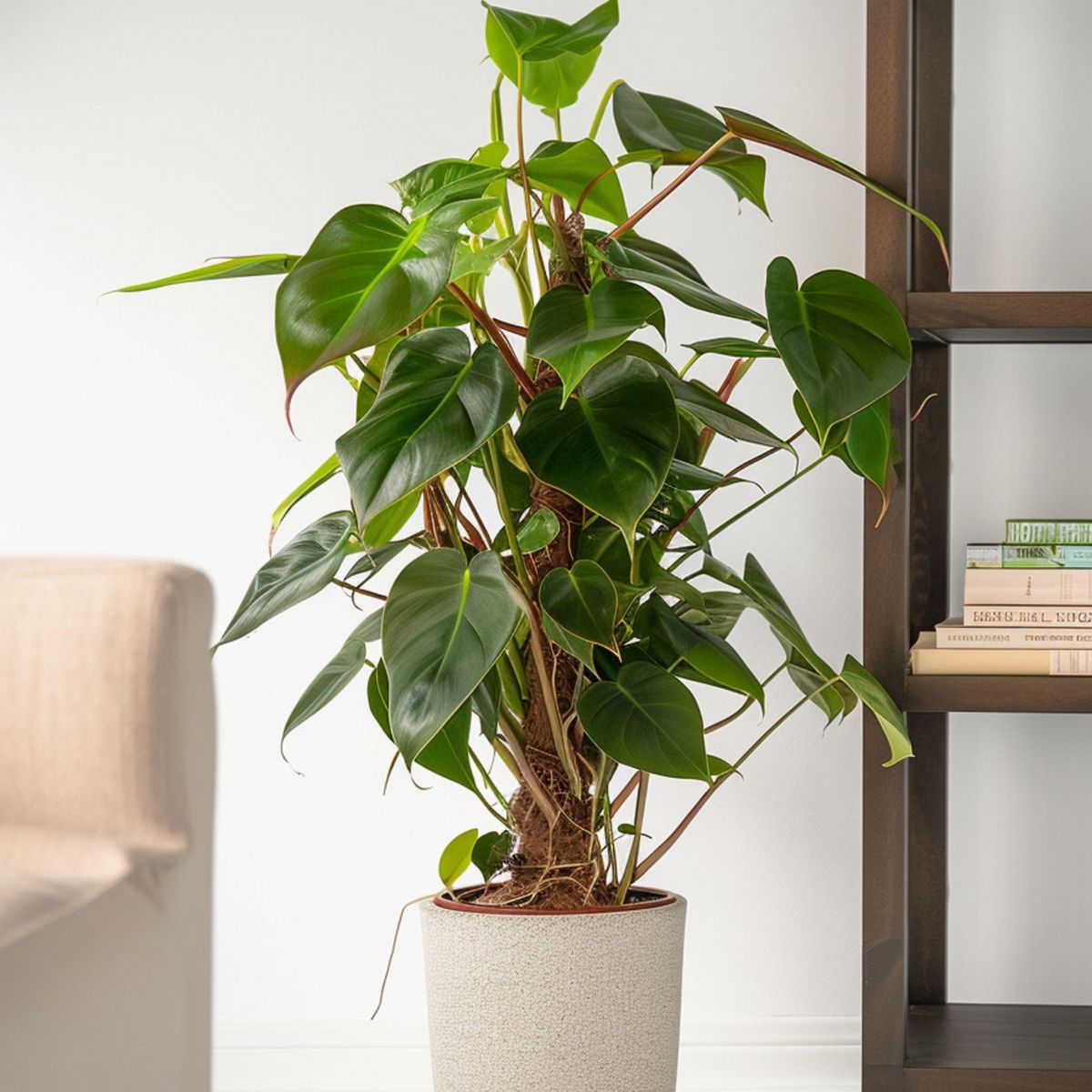 PLANT IN A BOX Plante verte - Philodendron Red Emerald Kratiste - Hauteur 70-80cm - ⌀19cm