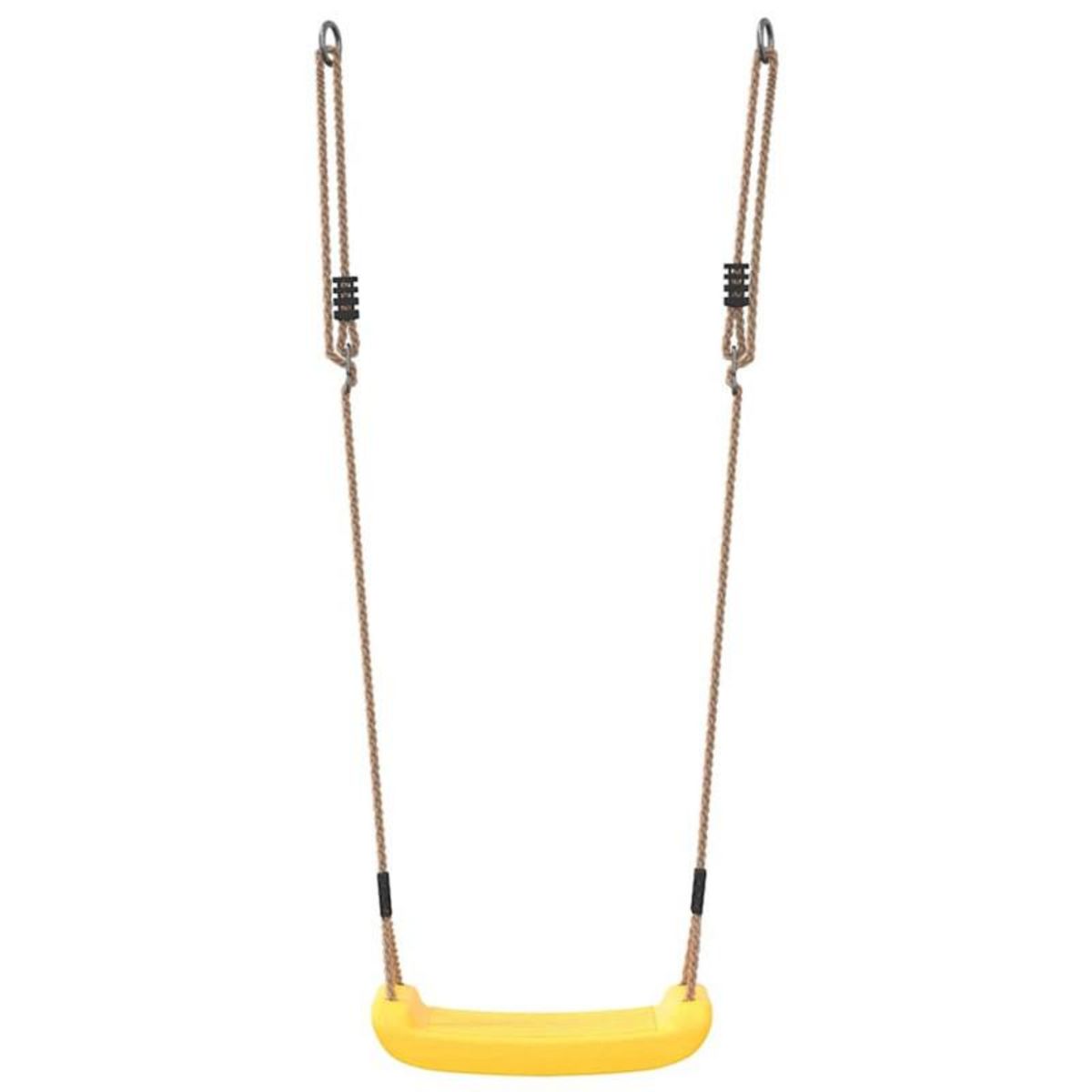 VIDAXL Balançoire d extérieur d enfants simple et corde réglable jaune