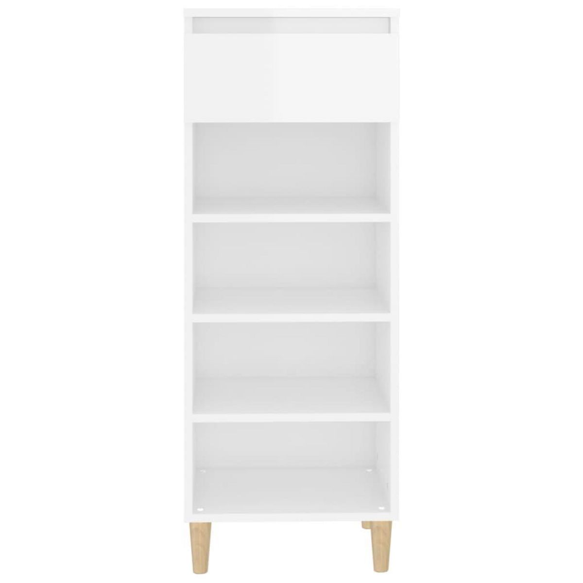 VIDAXL Armoire a chaussures Blanc brillant 40x36x105cm Bois ingenierie