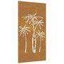 Voir la diapositive 2 : VIDAXL Decoration murale jardin 105x55 cm acier corten design palmier