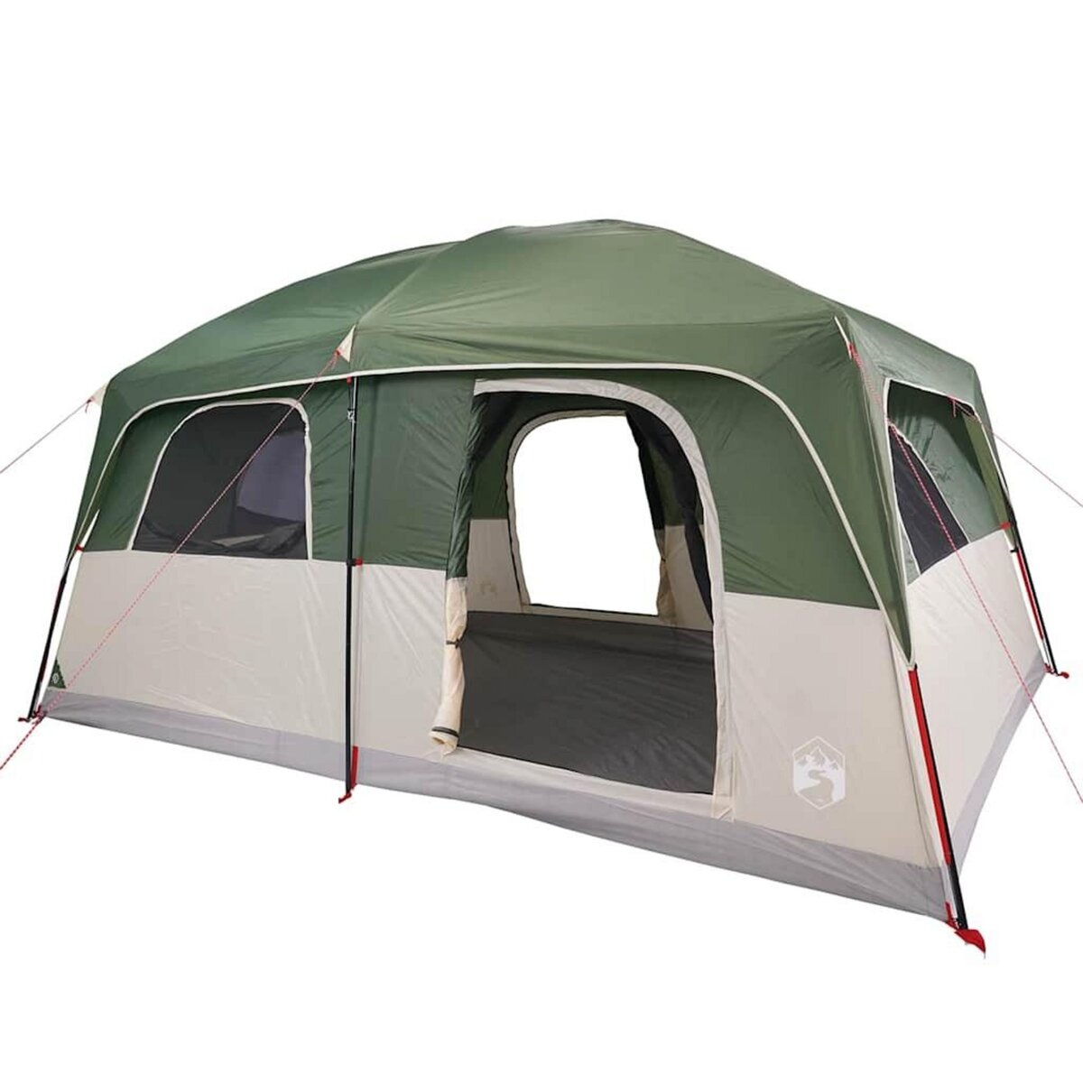 VIDAXL Tente de cabine familiale 10 personnes vert impermeable