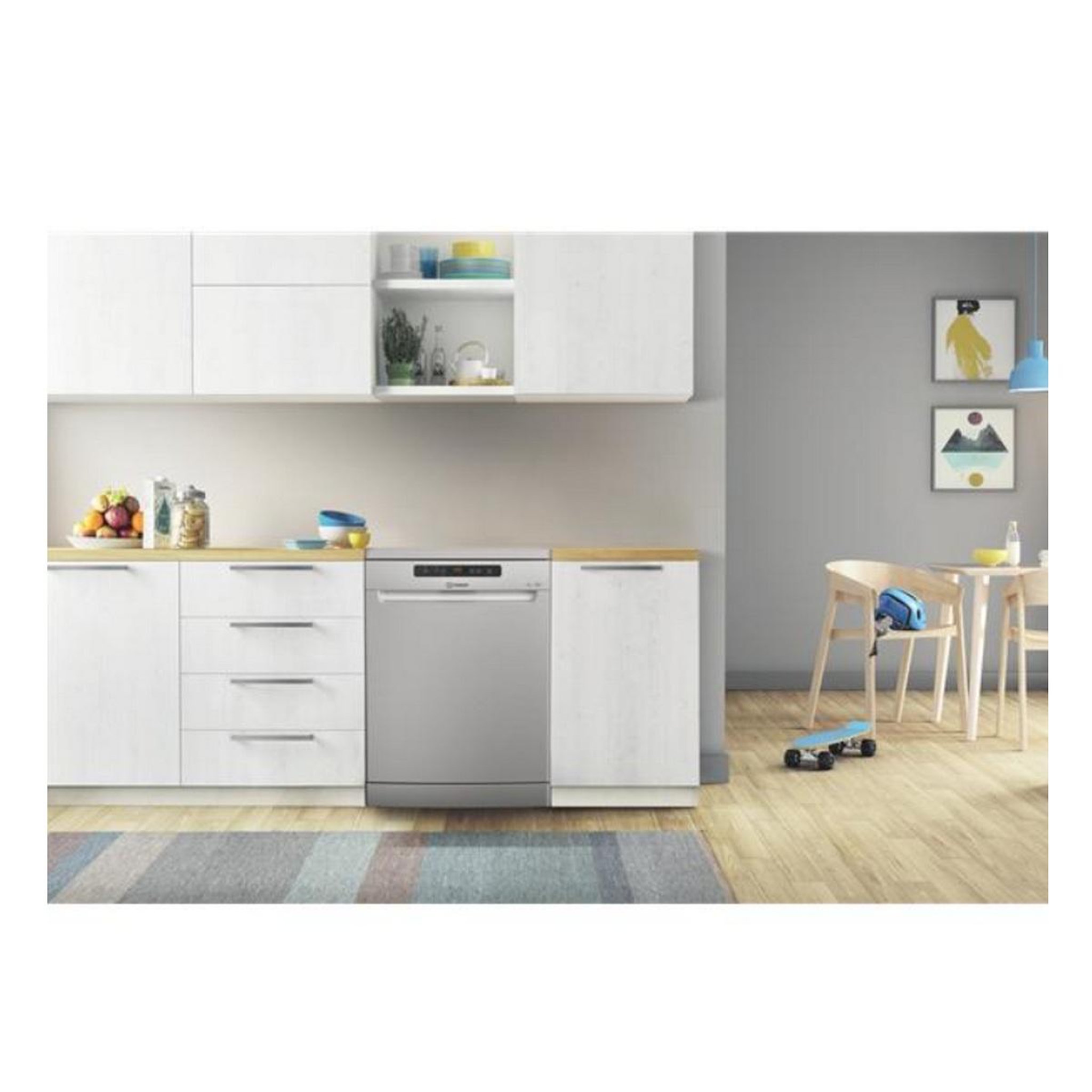 Voir la diapositive 6 : Indesit Lave-vaisselle 60cm 14 couverts 46db inox - I3FFD636S