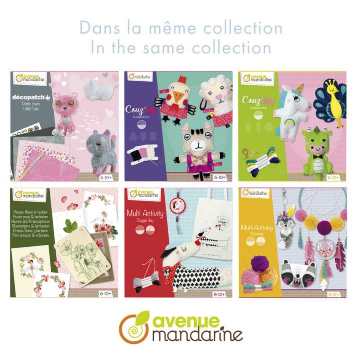 Avenue Mandarine Avenue Mandarine Boîte de jeu multi activités Louise & Leon