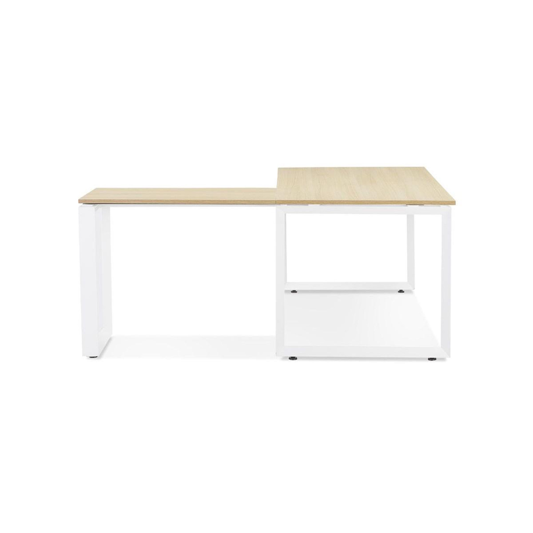 Voir la diapositive 3 : Paris Prix Bureau d'angle design  abigano  170cm naturel & blanc