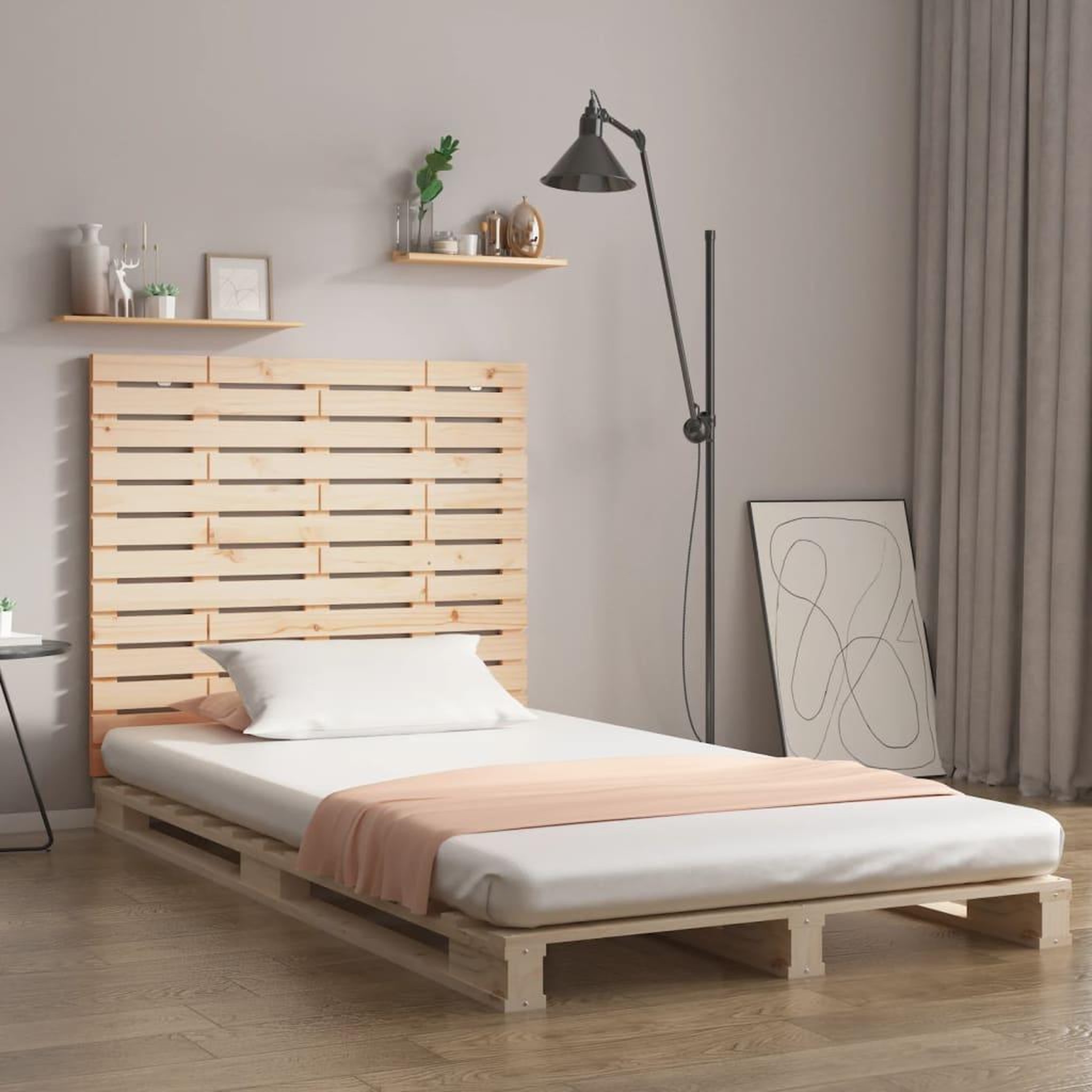 Voir la diapositive 1 : VIDAXL Tete de lit murale 106x3x91,5 cm Bois massif de pin