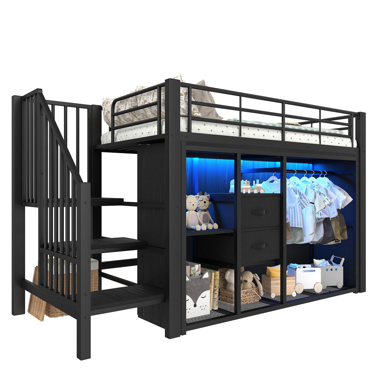 MERAX Lit mezzanine enfant