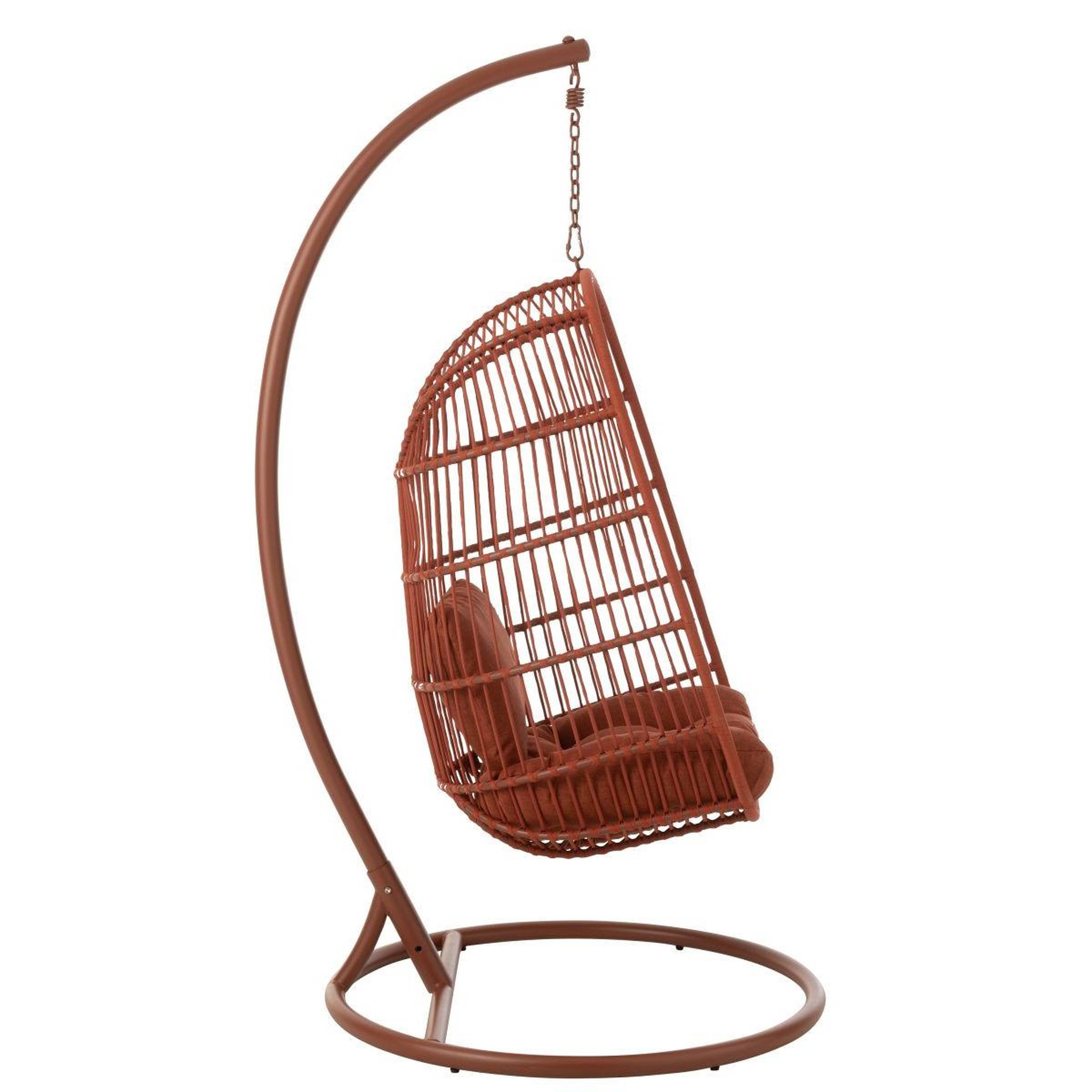 Voir la diapositive 3 : J-LINE Fauteuil suspendu design corde  egga  203cm rouge