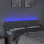 Voir la diapositive 3 : VIDAXL Tete de lit a LED Gris clair 144x5x78/88 cm Tissu