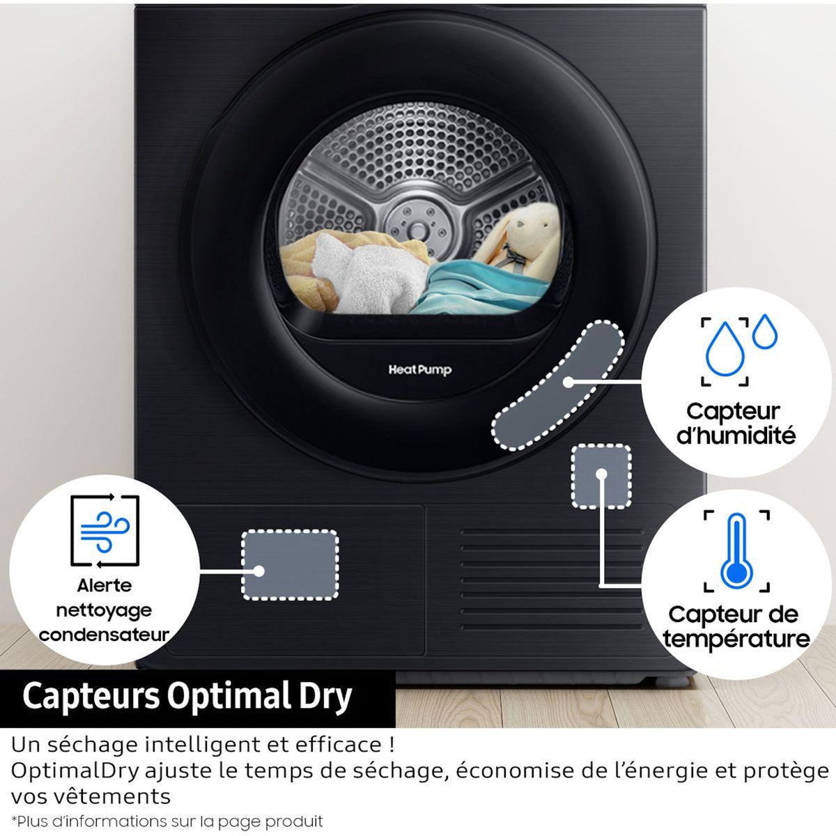 Samsung Sèche linge pompe à chaleur DV90DG52A0AH