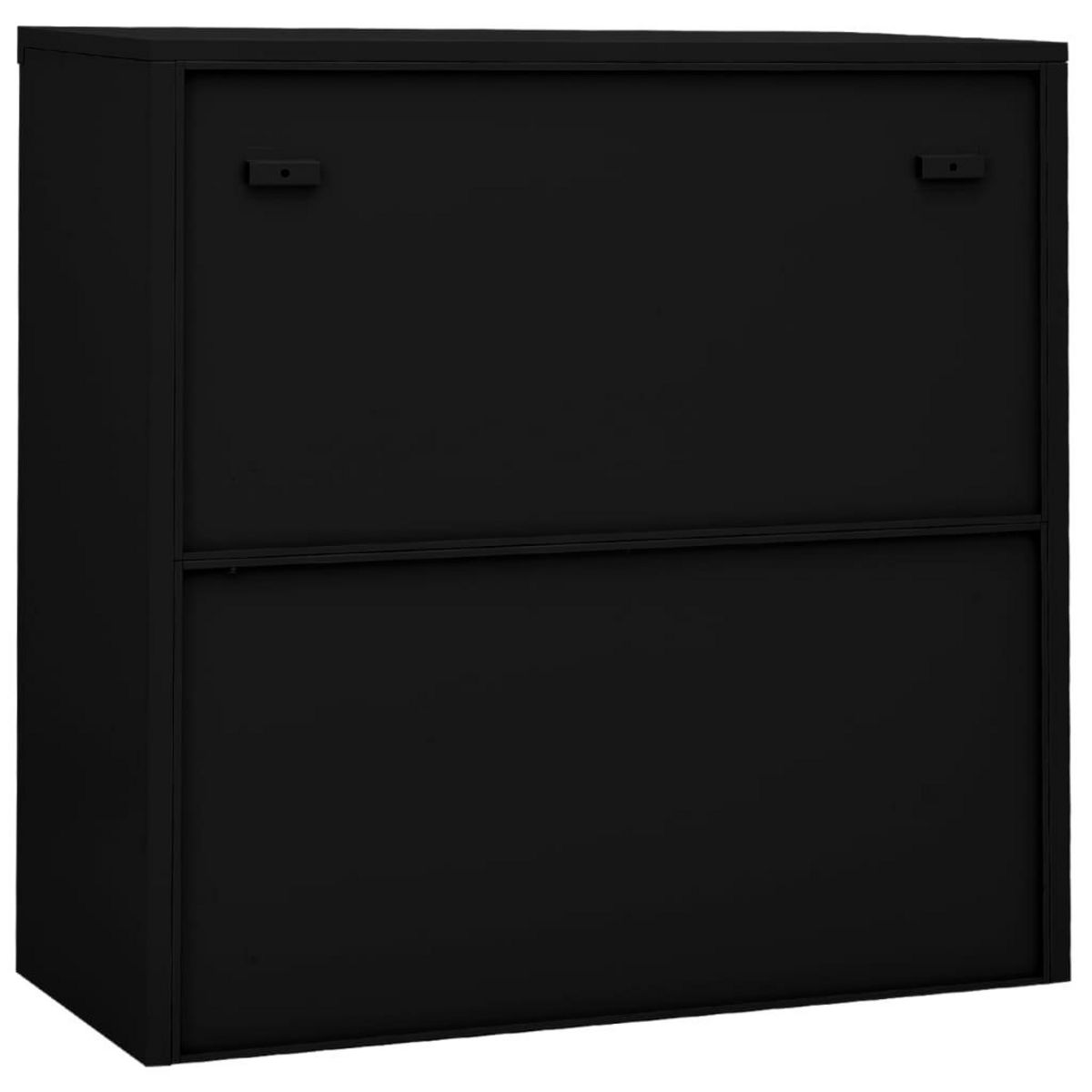 VIDAXL Armoire de bureau avec porte coulissante Noir 90x40x90 cm Acier