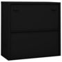 Voir la diapositive 5 : VIDAXL Armoire de bureau avec porte coulissante Noir 90x40x90 cm Acier
