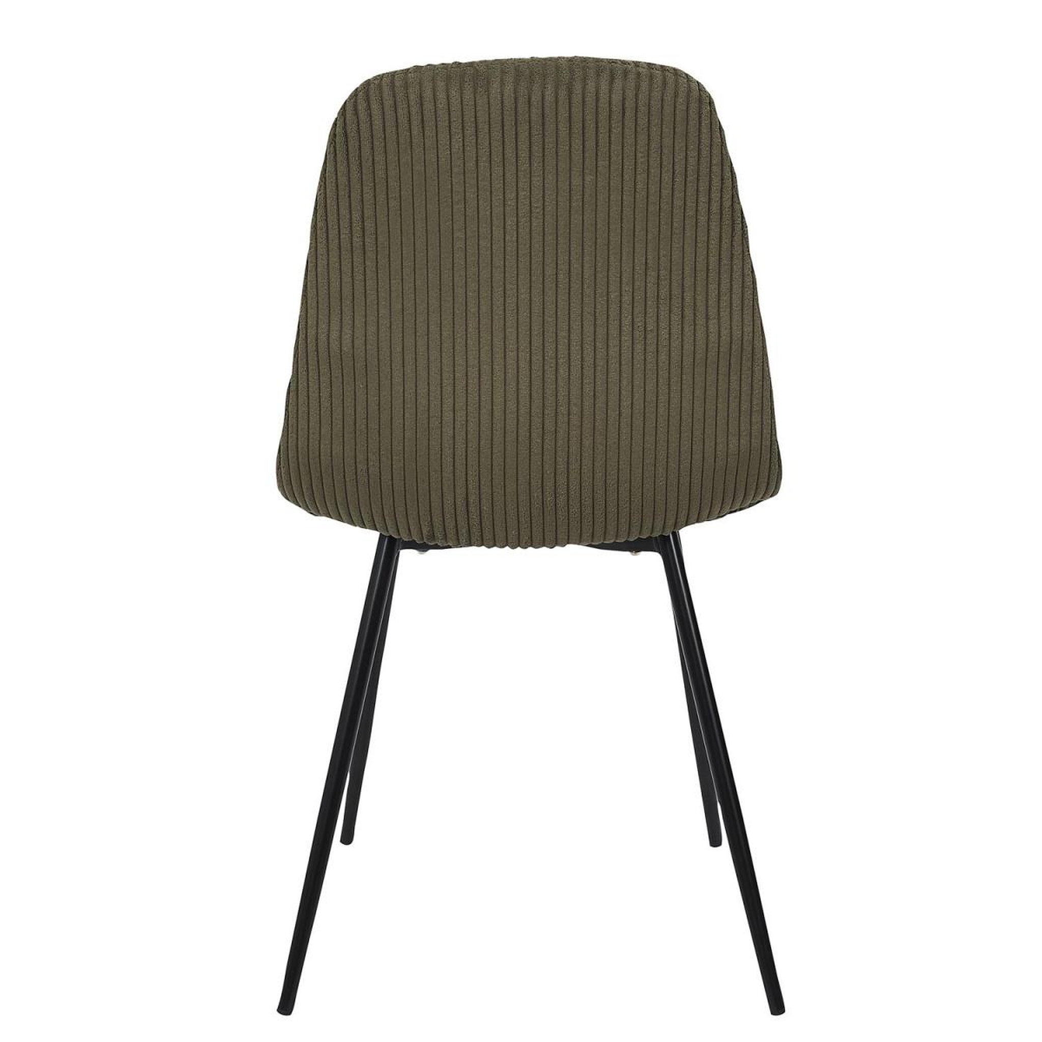 Voir la diapositive 6 : The Home Deco Factory Lot de 4 chaises côtelé  scott  84cm vert