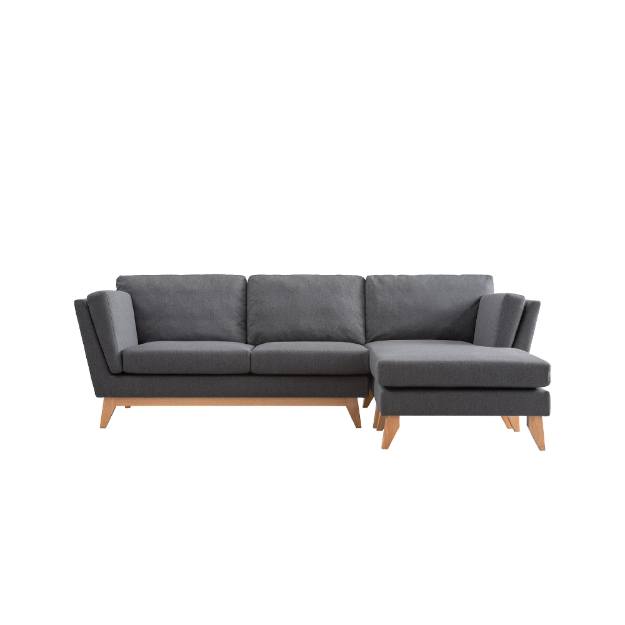 CONCEPT USINE Canapé d'angle réversible 4 places en tissu gris foncé norden