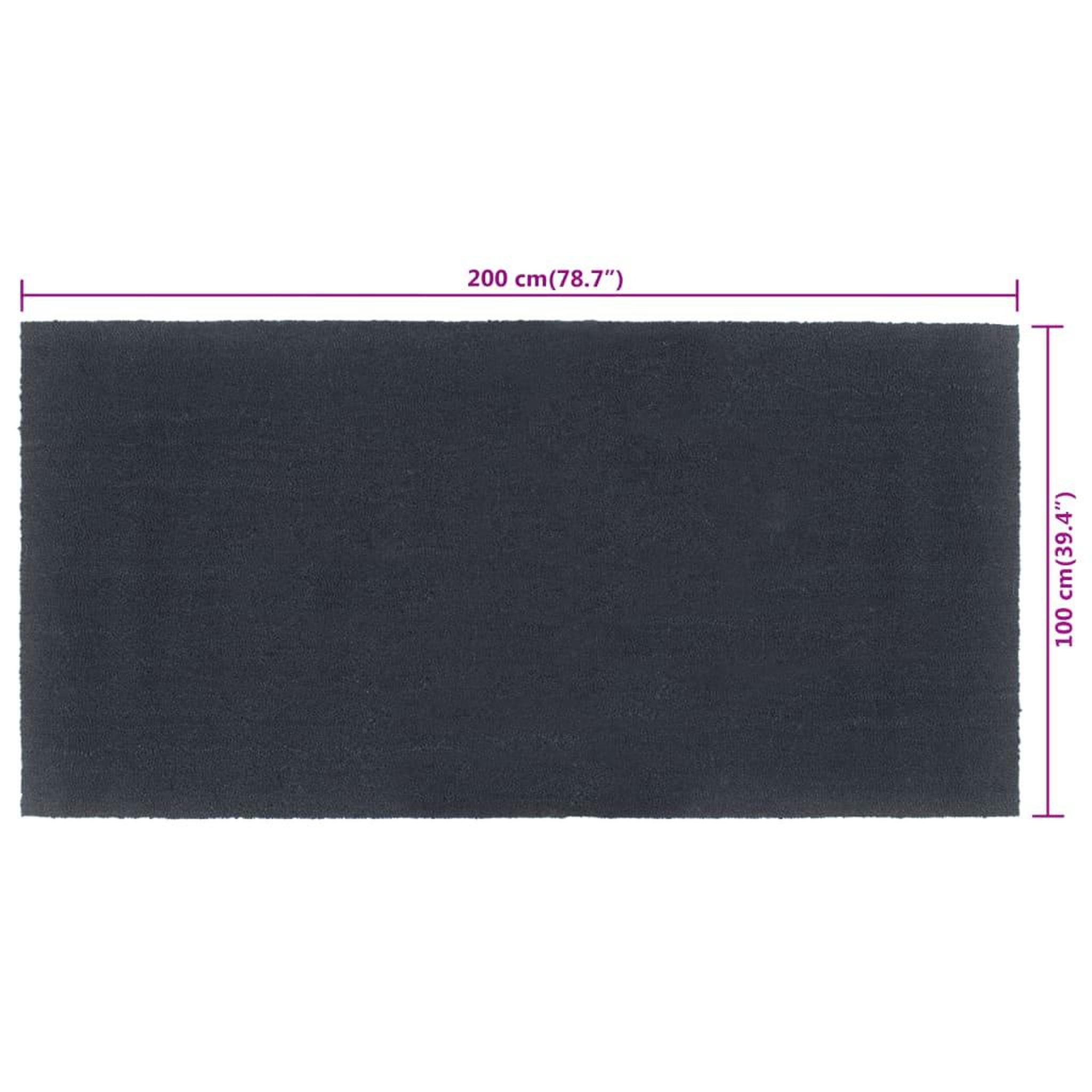 Voir la diapositive 6 : VIDAXL Tapis de porte gris fonce 100x200 cm fibre de coco touffete