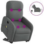 Voir la diapositive 1 : VIDAXL Fauteuil inclinable de massage electrique Gris fonce Tissu