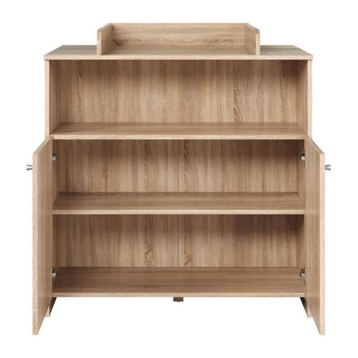 TREND TEAM Chambre bébé trio NIKO - Lit 70x140 cm + Commode a langer 2 portes + Armoire 2 portes - Décor chene naturel - TRENDTEAM