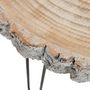 Voir la diapositive 2 : Paris Prix Table d'Appoint Gigogne  Albo  58cm Gris & Naturel
