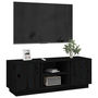 Voir la diapositive 4 : VIDAXL Meuble TV Noir 110x35x40,5 cm Bois de pin massif