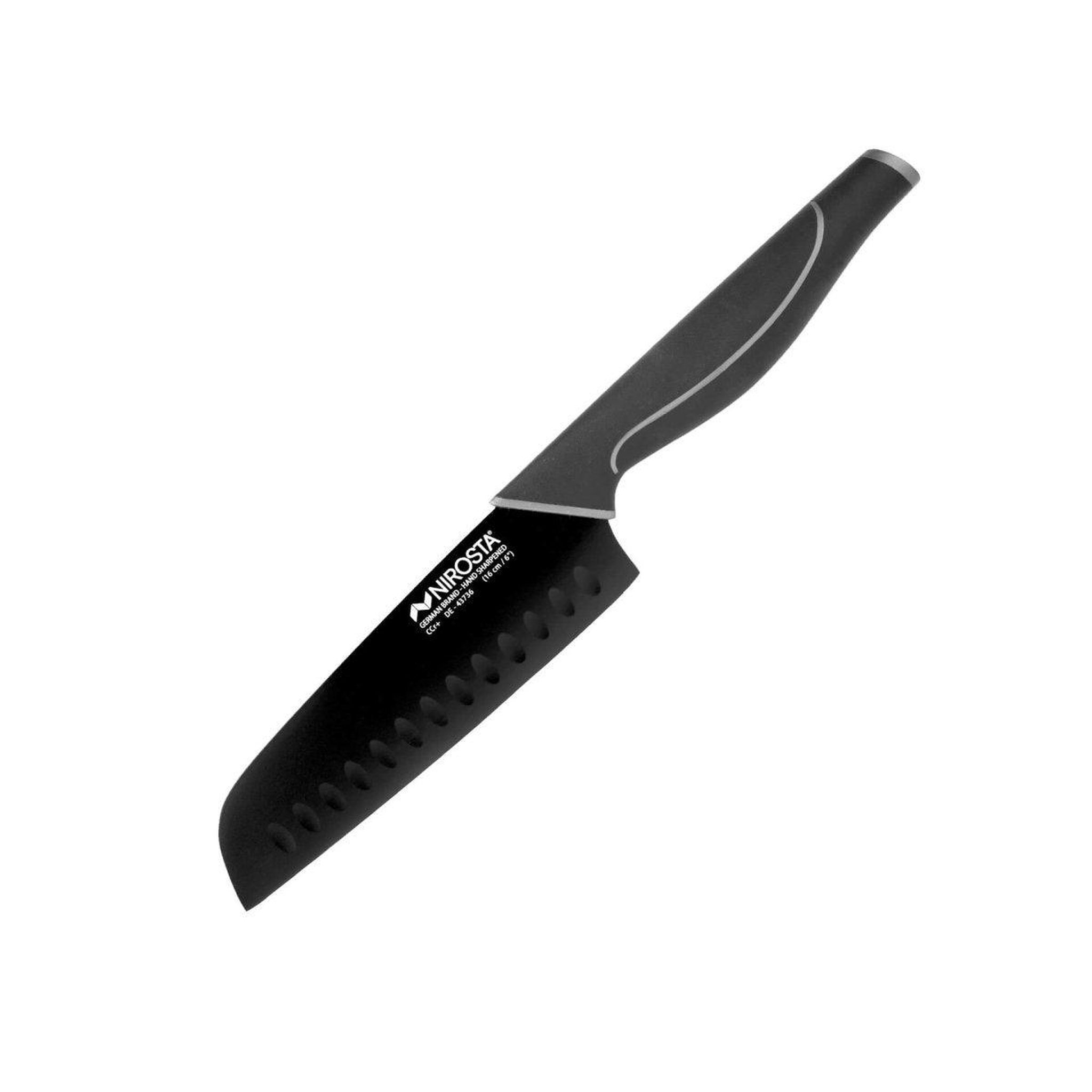 NIROSTA Couteau de cuisine santoku lame de 16 cm nirosta black edition