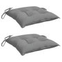 Voir la diapositive 3 : VIDAXL Coussins de chaise lot de 2 gris 50x50x7 cm tissu oxford