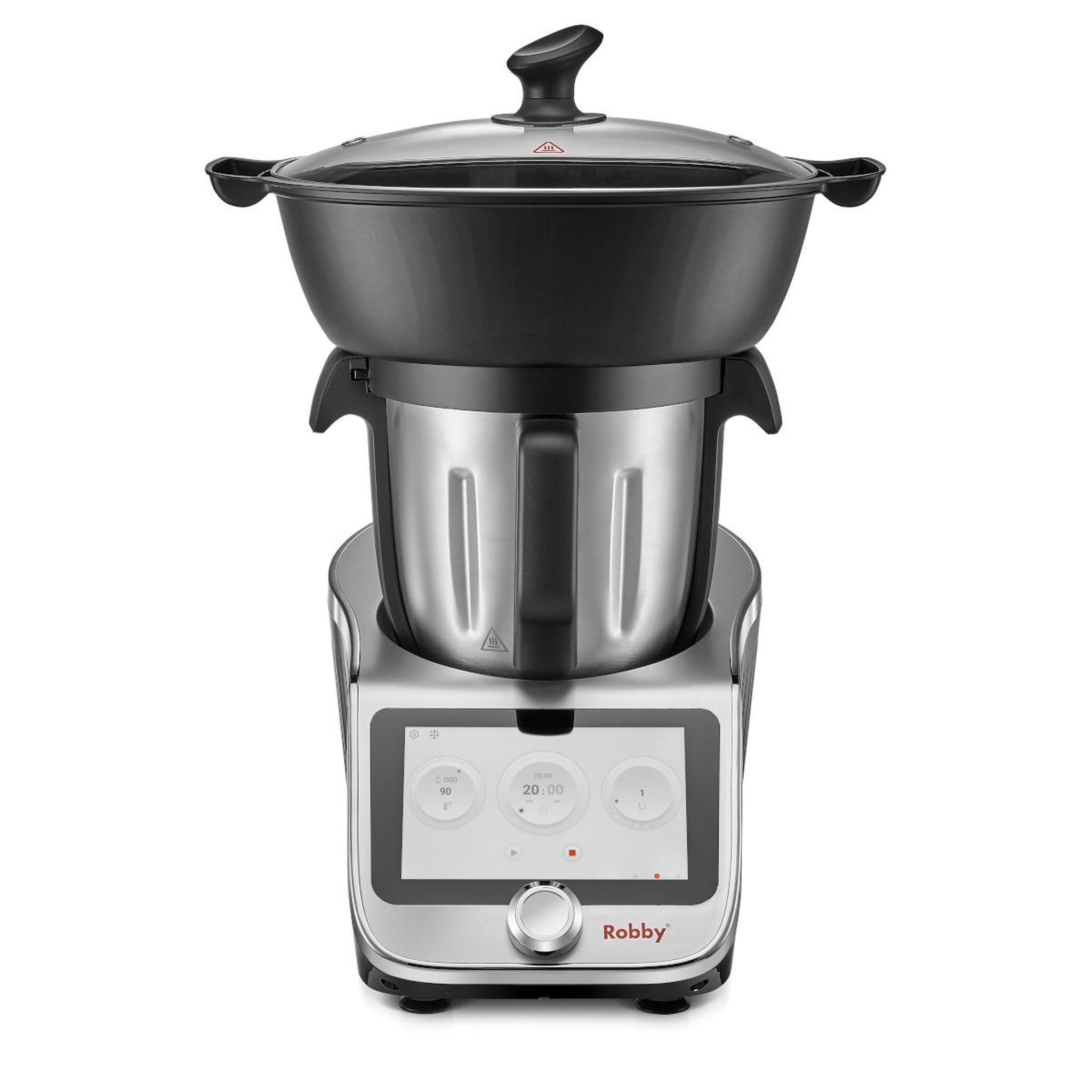 Voir la diapositive 5 : Robby Robot cuiseur multifonctions connecté avec bol xl, balance intégrée et grand écran tactile +750 recettes - ROBICOOK XL