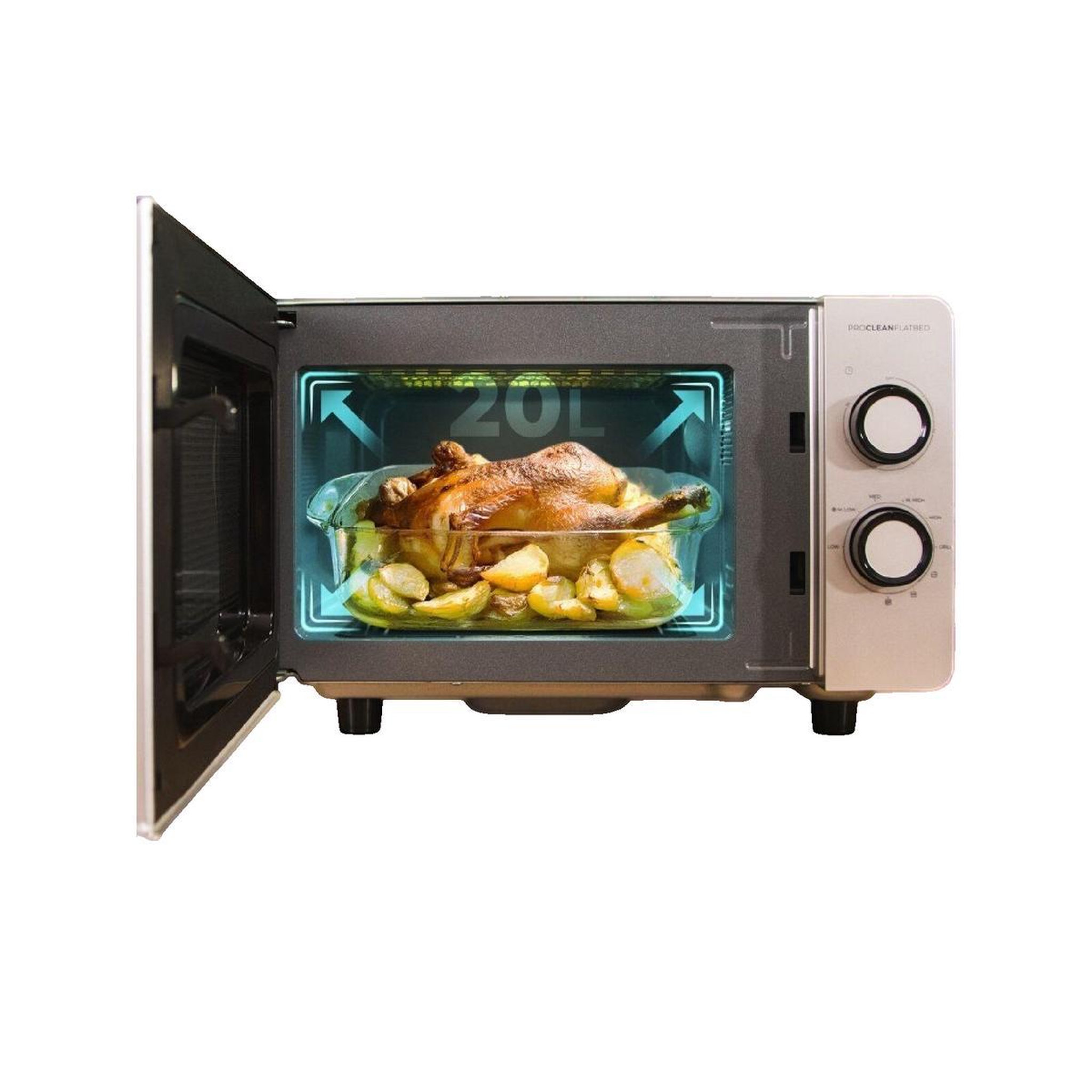 Voir la diapositive 3 : CECOTEC Micro-ondes Cecotec Modèle MirrorDoor métallisé