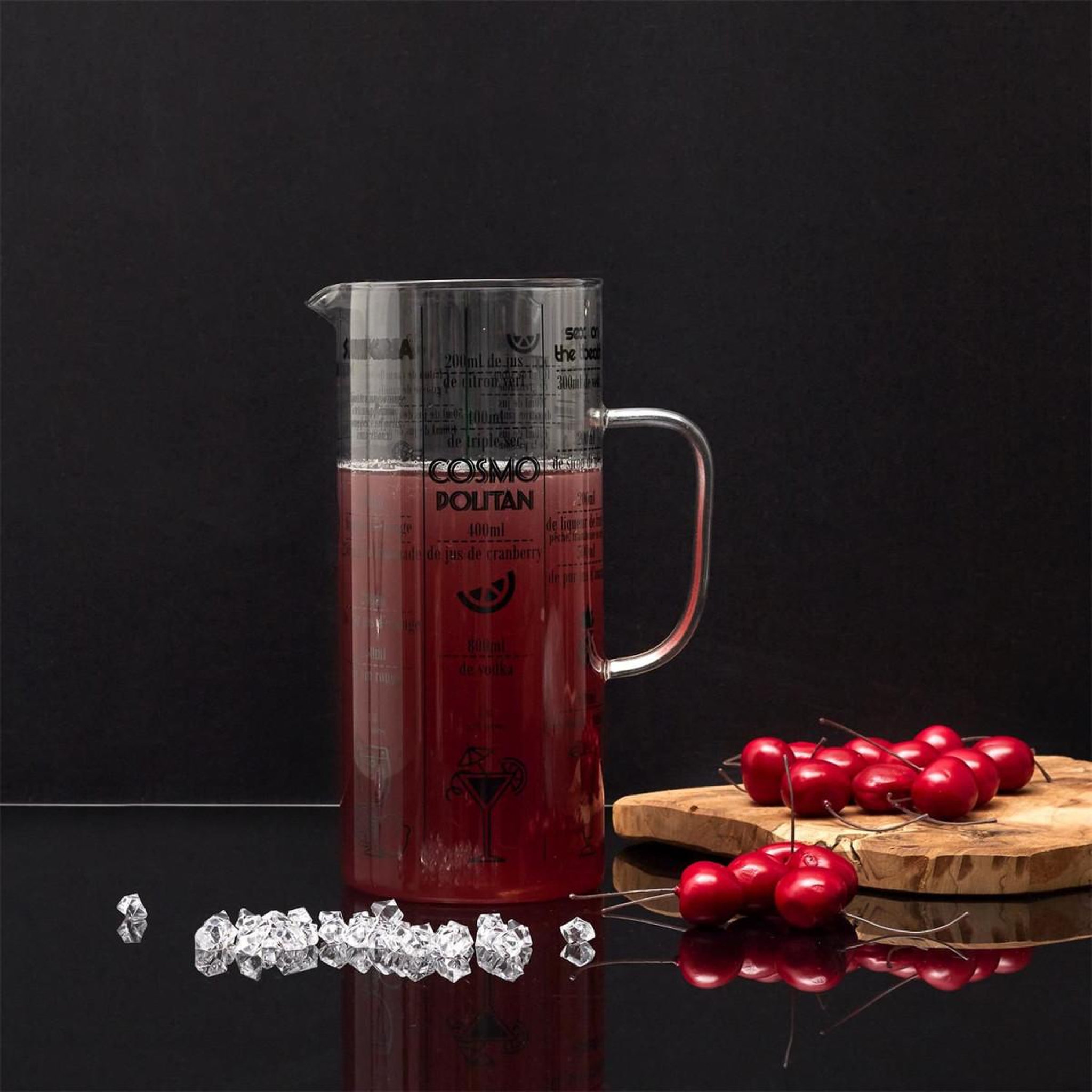 Voir la diapositive 3 : COOK CONCEPT Pichet avec recette  cocktail  2l transparent