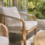 Voir la diapositive 4 : SWEEEK Salon de jardin en bois d'acacia et cordes. coussins beige PARANA