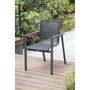 Voir la diapositive 4 : Paris Prix Lot de 2 Fauteuils de Jardin Empilables  Miami  84cm Gris Anthracite