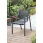 Voir la diapositive 4 : Paris Prix Lot de 2 Fauteuils de Jardin Empilables  Miami  84cm Gris Anthracite