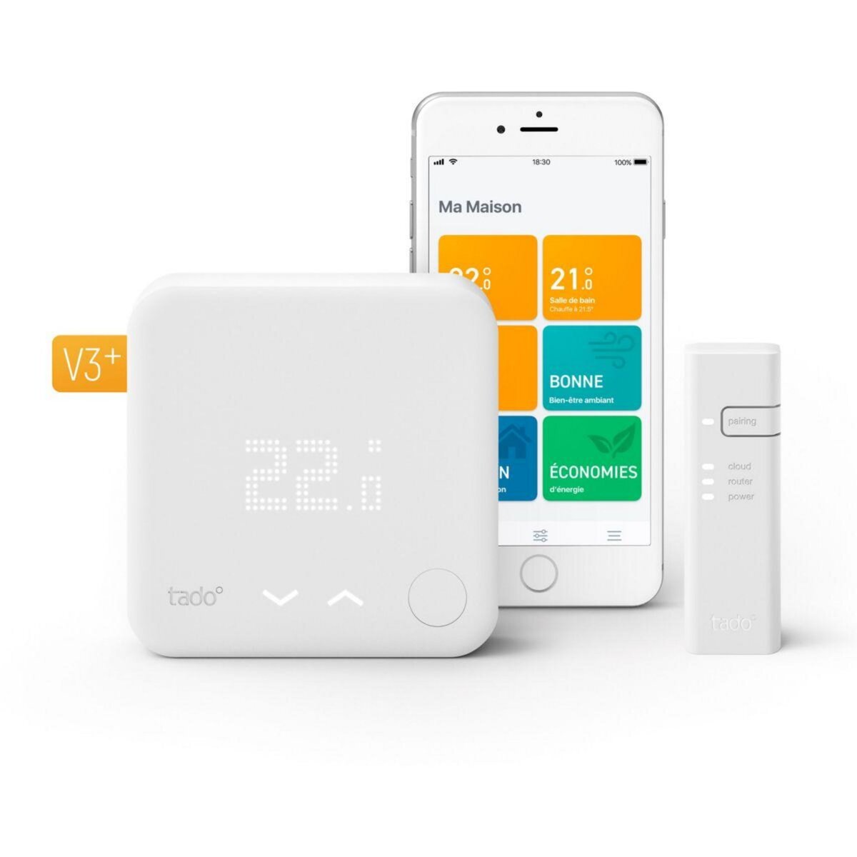 Thermostat connecté V3+ pour climatiseur Tado° Thermostat et