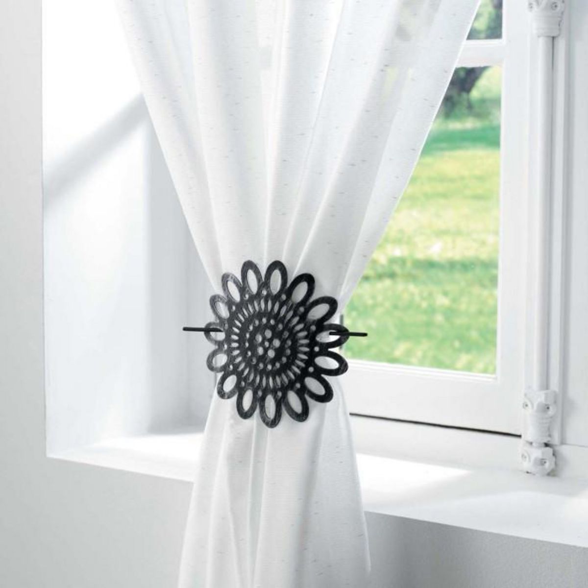 Paris Prix Embrasse de Rideau Broche  Mandy  17cm Noir