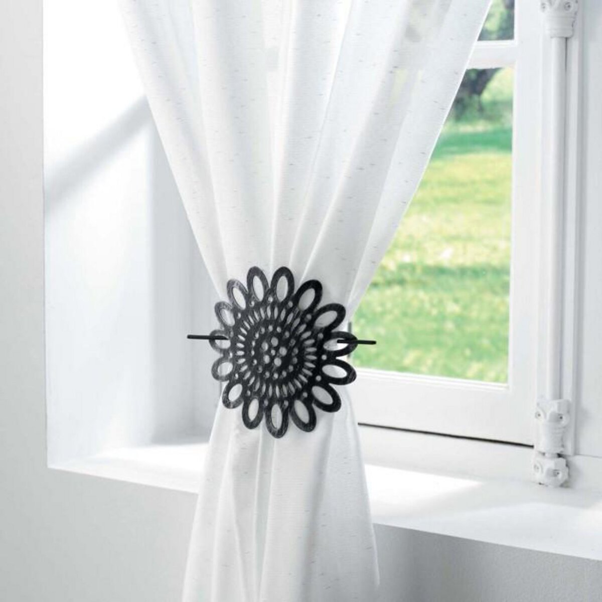 Paris Prix Embrasse de Rideau Broche  Mandy  17cm Noir