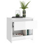 Voir la diapositive 3 : VIDAXL Tables de chevet 2 pcs Blanc brillant 40x30x39 cm Agglomere