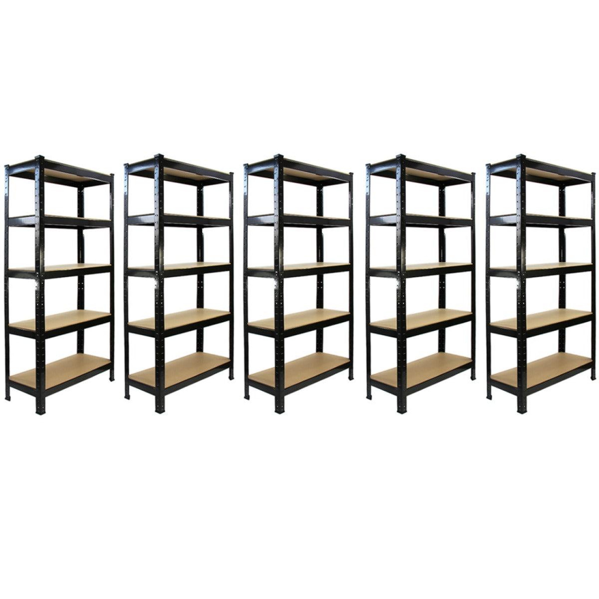 MONSTER RACKING 5 rayonnages t-rax en acier noir 75cm x 30cm x 150cm