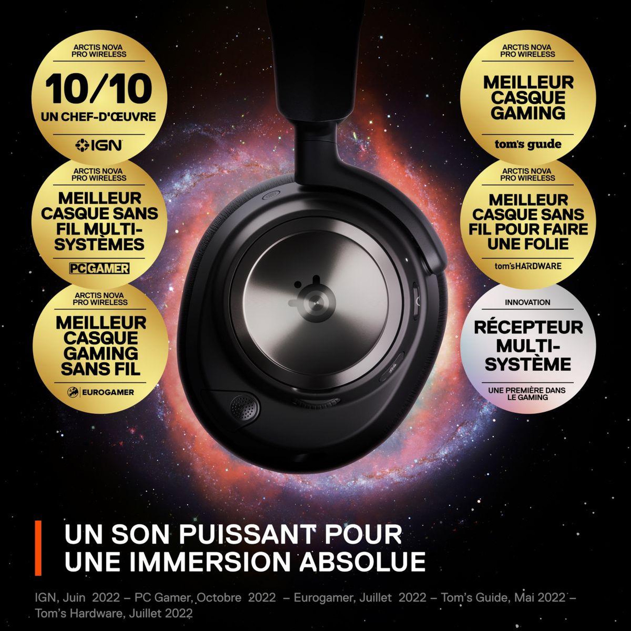 Voir la diapositive 2 : STEEL SERIES Casque gamer Arctis Nova Pro Wireless