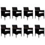 Voir la diapositive 5 : VIDAXL Ensemble a manger de jardin 9 pcs Noir