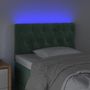 Voir la diapositive 3 : VIDAXL Tete de lit a LED Vert fonce 80x7x78/88 cm Velours