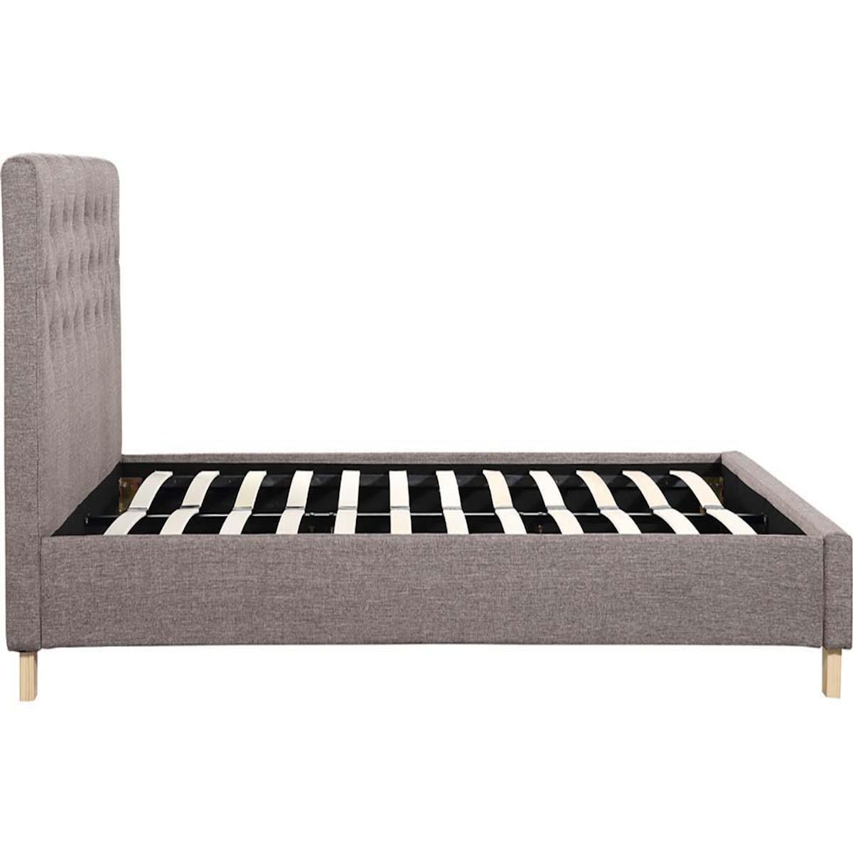 Habitat et Jardin Lit double  Emmy  - 140 x 190 cm - Taupe