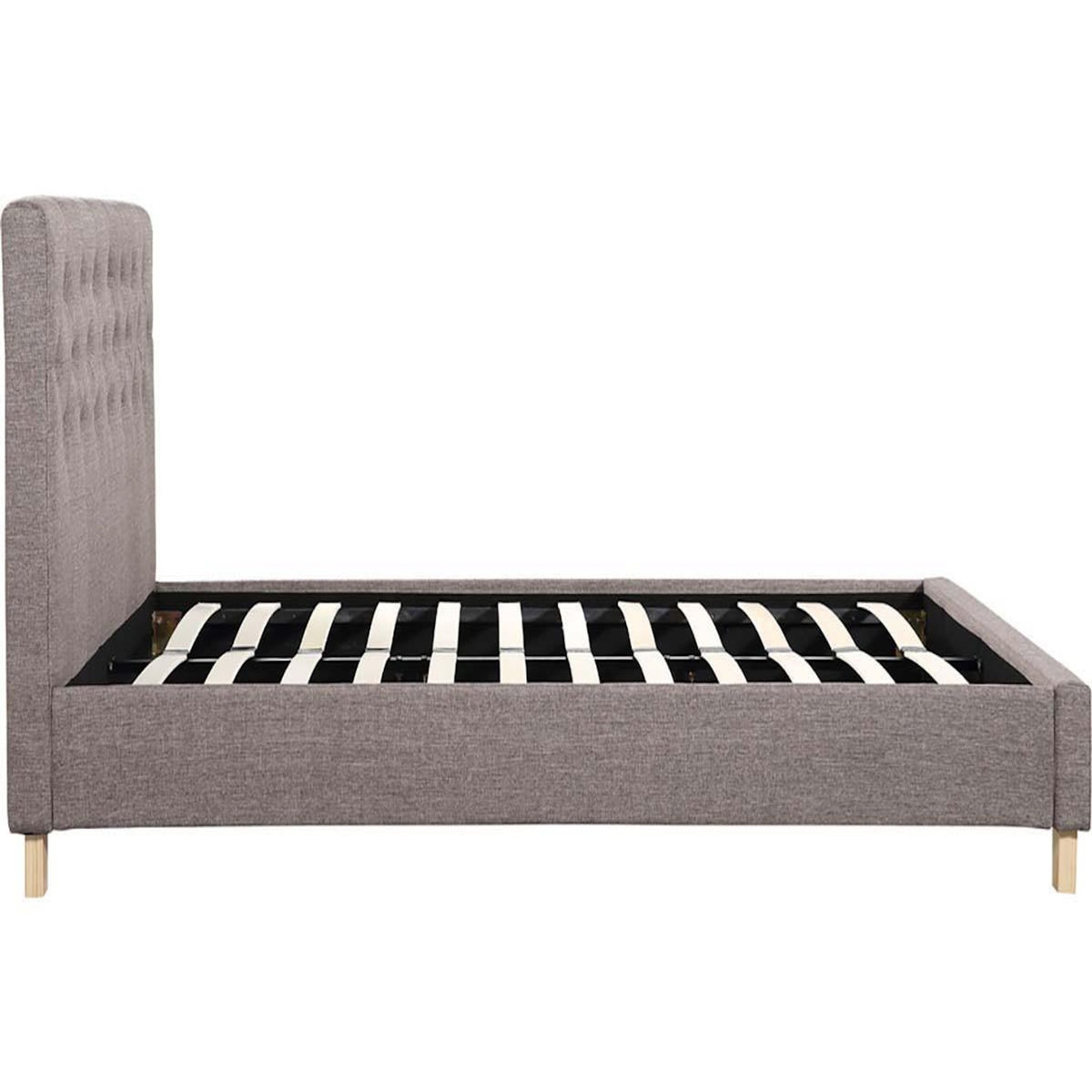 Habitat et Jardin Lit double  Emmy  - 140 x 190 cm - Taupe
