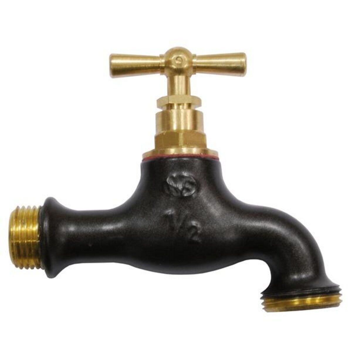 CENTRALE BRICO Robinet bicolore noir givré