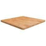 VIDAXL Dessus de table carre Marron clair 90x90x4cm Bois chene traite
