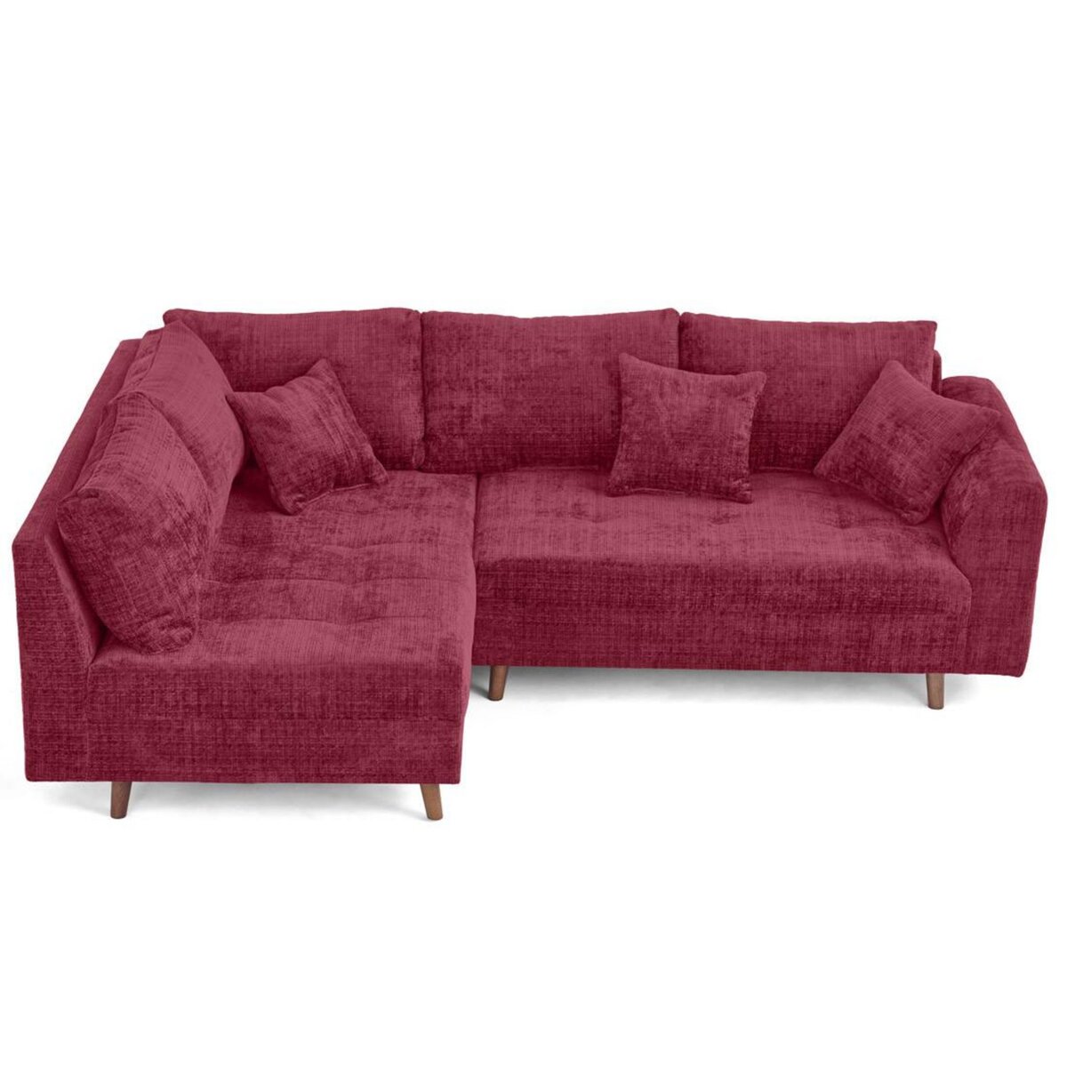 LISA DESIGN Rune - canapé d'angle gauche 4 places en velours texturé