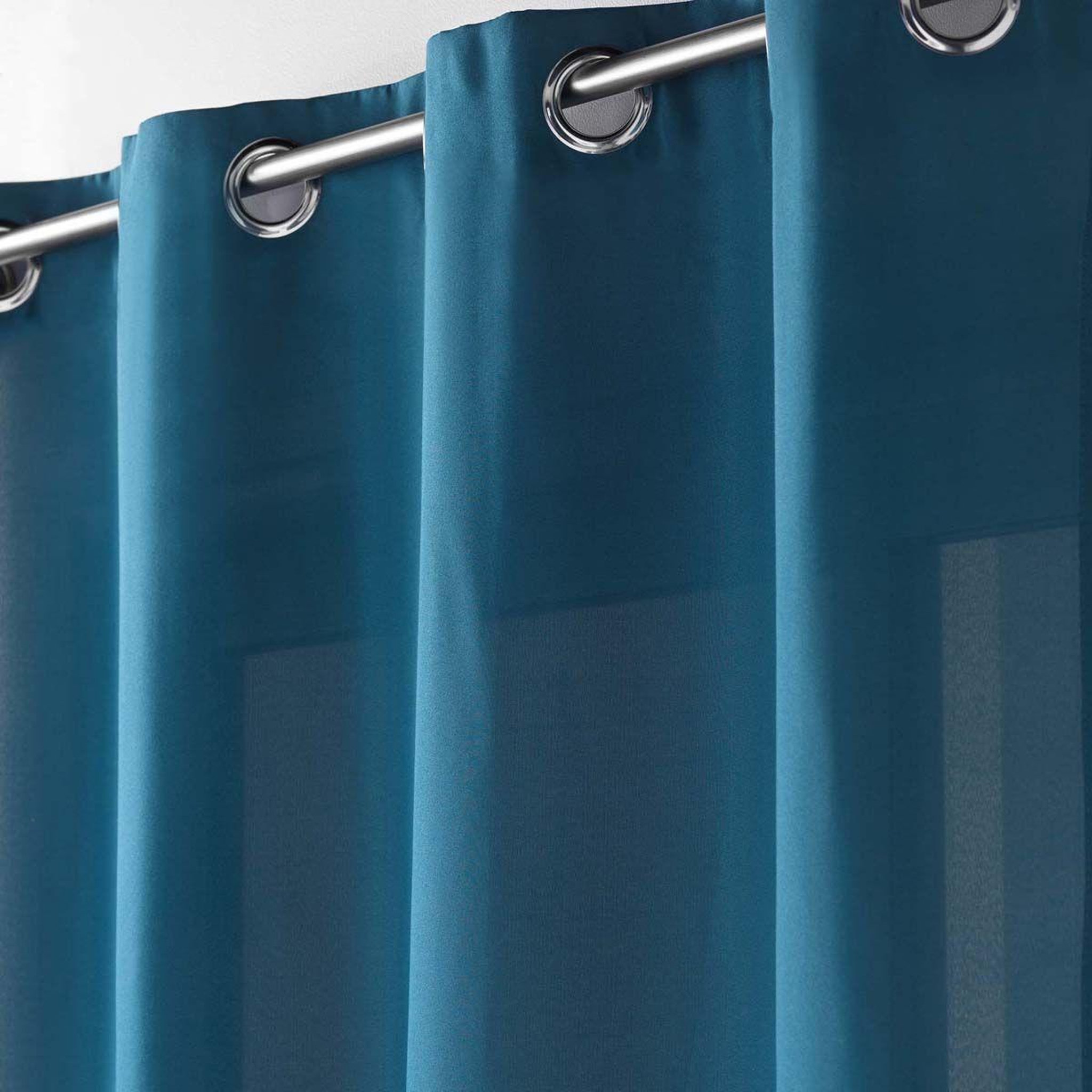 Voir la diapositive 2 : Douceur d'Intérieur Rideau à oeillets  absolu  140x280cm bleu indigo