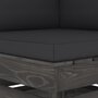 VIDAXL Canape d'angle sectionnel avec coussins Bois impregne de gris