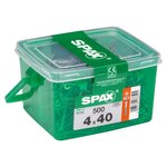 CENTRALE BRICO Lot de 500 vis acier tête fraisée torx SPAX, Diam.4 mm x L.40 mm