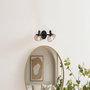 Voir la diapositive 6 : ATMOSPHERA Plafonnier 2 Lampes Orientables en Métal  Adelia  28cm Noir