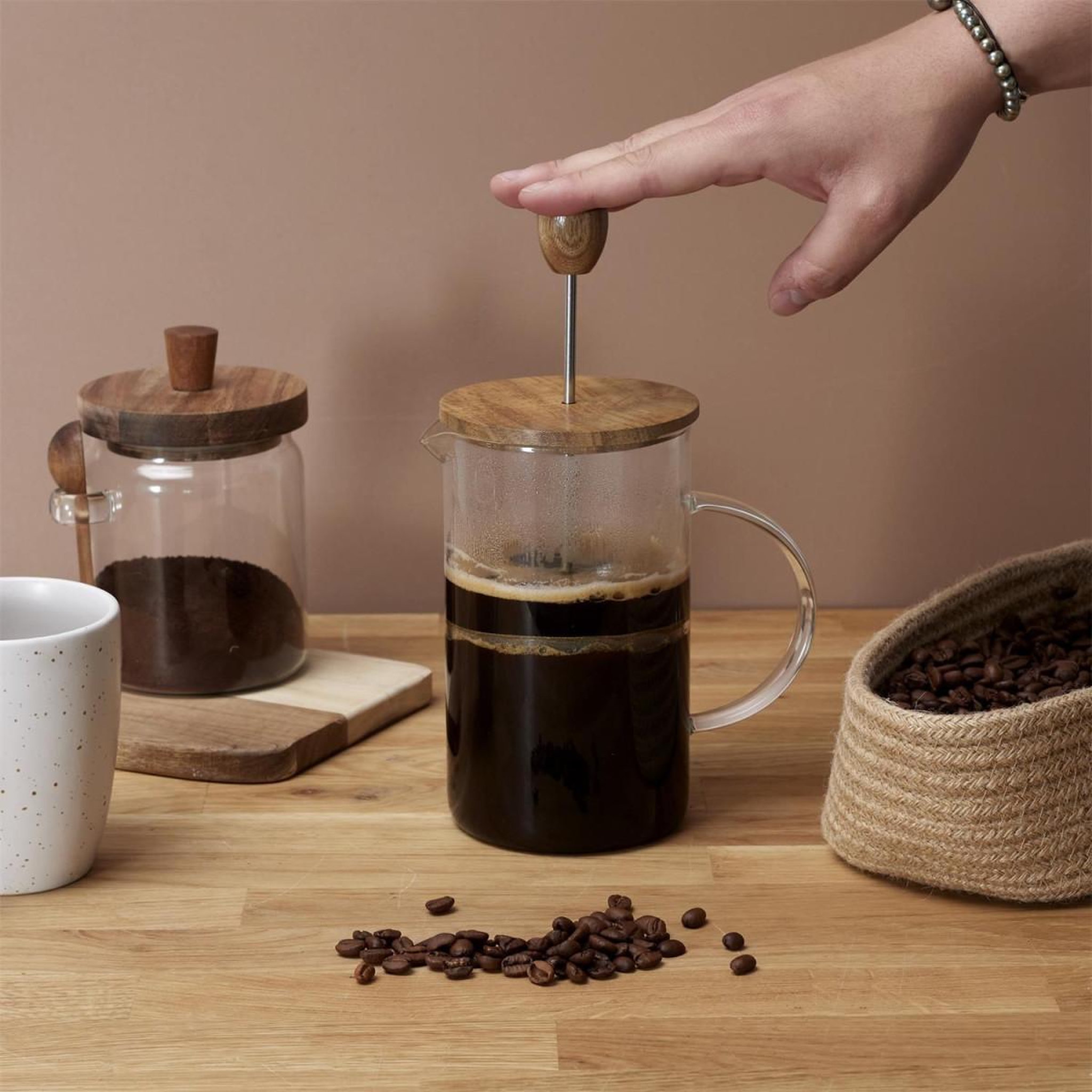 Voir la diapositive 4 : The Home Deco Factory Cafetière à piston  carson  85cl transparent